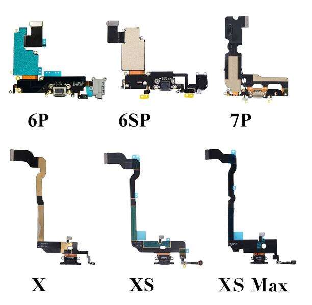 Mobile phone USB Charging Port For iphone 6 6S 7 8 Plus X XR XS Max 11 For Samsung Parts Audio Dock Connector Flex